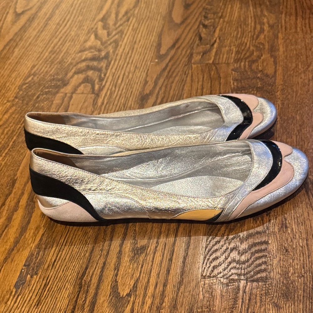 D&G Women's Silver and Pink Baller Flats 11US - Picture 4 of 4